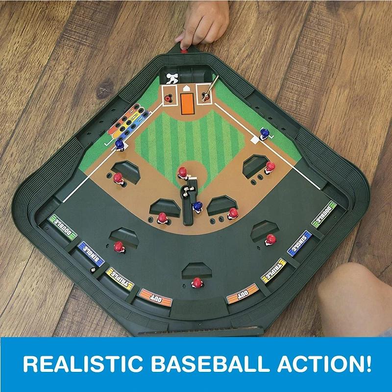 Game Zone Super Stadium Baseball Game, Tabletop Action Game for Adults and Children Ages 6+