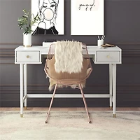CosmoLiving by Cosmopolitan Elizabeth Desk, Dove Gray