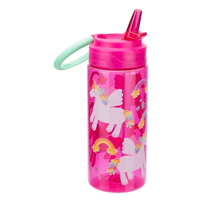 16 Fluid Ounce Skim Bottle - Star Unicorns BPA Bottle with Carrying Loop
