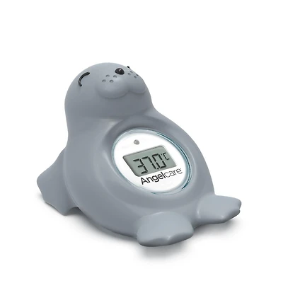 Angelcare® Baby Bath & Room Thermometer with Flashing Red Hot Alert, Cold Display, Auto-off, Shake Activation, Battery Included