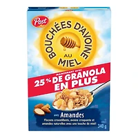 Les céréales Bouchées d'avoine au miel avec amandes Céréales Bouchées d'avoine au miel avec amandes