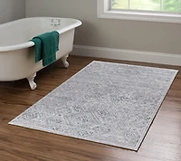 Tapis d'appoint Emerald Barton bleu & ivoire de 3 pi 3 po x 5 pi