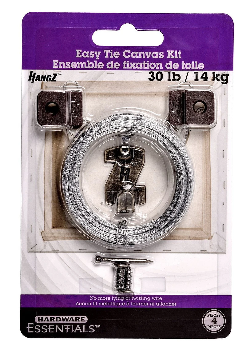 Ens. anneau D à 1 trou Hangz de Hardware Essentials en toile de lien facile