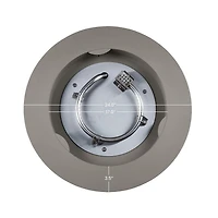 Aegean 24" Round Steel Propane Fire Pit Table with Hidden Tank