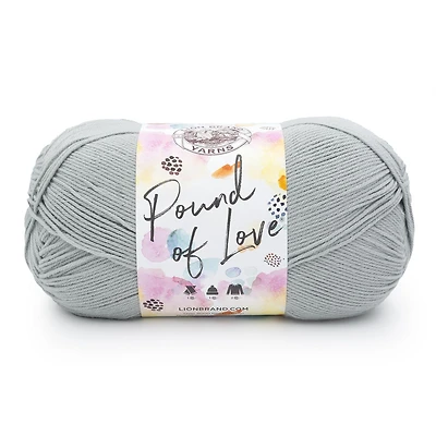 Fil Lion Brand Pound of Love® Neige Fondue Fil acrylique moyen/peigné n° 4, 454g/ 932m, 1CT