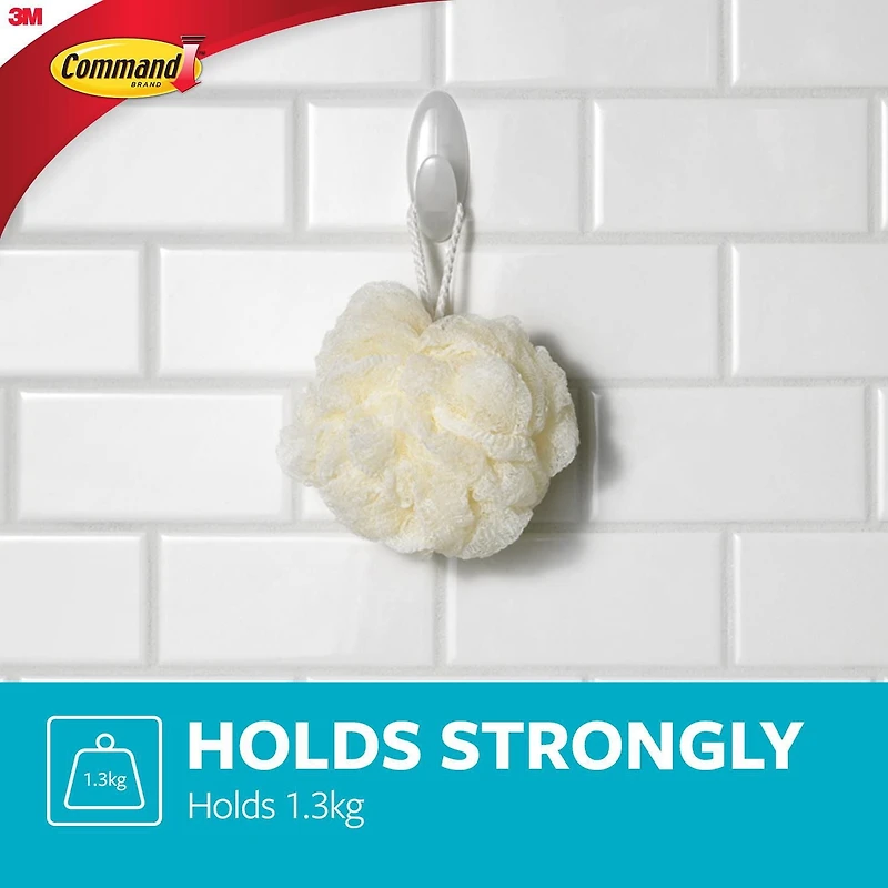 Command™ Bath Caddy Hanger BATH19-EF, Frosted, Command™ BATH19-EF