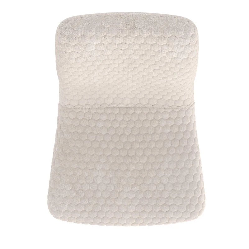 Contemporary Fabric and Metal Dining Chair, Set of 2 - Beige and Black