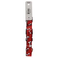 Pet Attire by Coastal Large 18-26" Red Bones Adjustable Dog Collar, Large Adjustable Collar