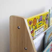 Humble Crew Kids Journey Supersized Book Rack Storage Bookshelf, 6 niveaux, naturel / blanc