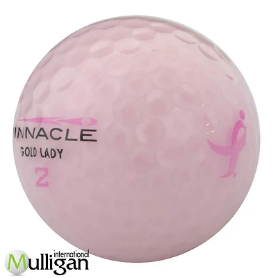 Mulligan - 12 Pinnacle Crystal 5A Recycled Used Golf Balls, Pink