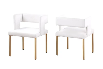 Chaise de salle à manger Alice, ensemble de 2, Beige