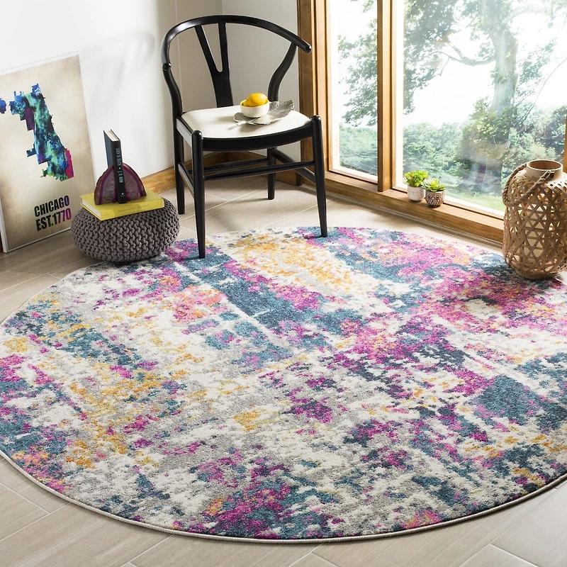 SAFAVIEH Madison Ivory Abstract Area Rug