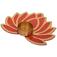 Way To Celebrate Diwali Decoration Lotus Tealight Holder Dual Tone Finish 6 inch