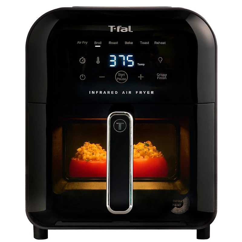 T-fal Infrared Air Fryer, Infra-Heat™ Technology, 7-in-1, 6L/6.3QT, No-Preheating, Faster, Juicier, Crispier, Graphite