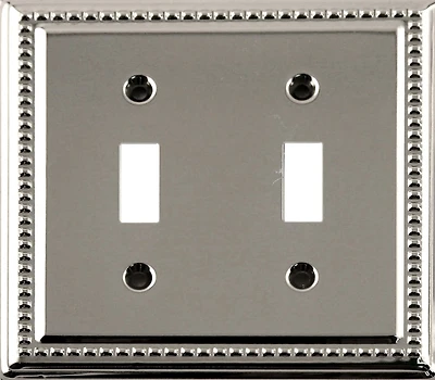 Atron Electro Industries Vintage Chrome Double Toggle Wall Plate