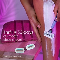 Gillette Venus Miami Midnight Extra Smooth Women's Razor Blade Refills, 6 Refills