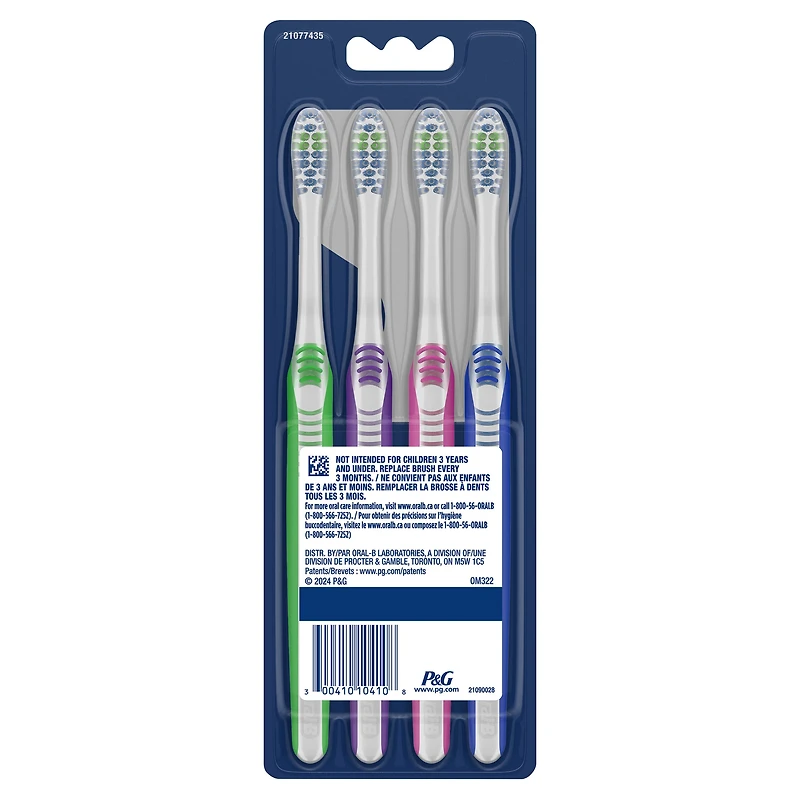 Brosse à dents Oral-B Indicator Nettoyage Contour 4 unités, 40 Souple