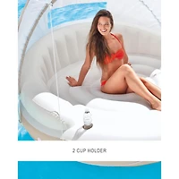 Île Gonflable Intex Canopy, Chaise Longue Gonflable de Piscine avec Ombrelle Amovible pour Détente
