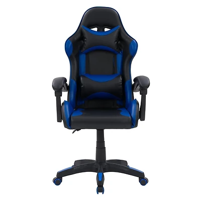 CorLiving Ravagers Vinyl PVC Fabric Ergonomic Adjustable Height Gaming Chair for Adults