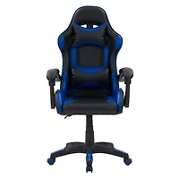 CorLiving Ravagers Vinyl PVC Fabric Ergonomic Adjustable Height Gaming Chair for Adults