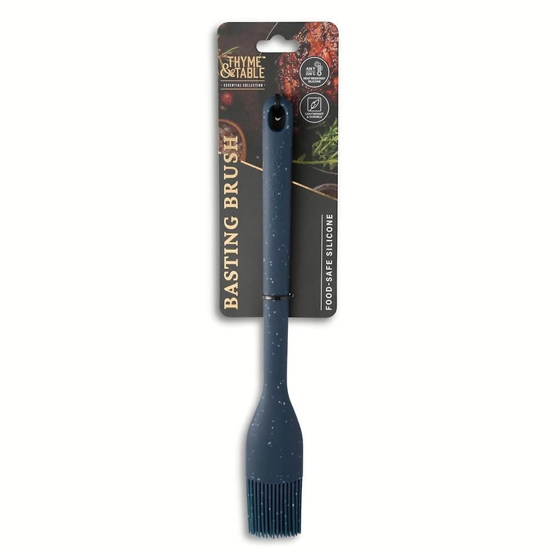 Thyme & Table Pinceau à badigeonner en silicone Bleu moucheté