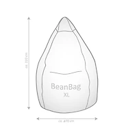 Fauteuil poire Gouchee Home Sambre mauve – Tissu polyester velours doux avec rembourrage en billes de polystyrène, adapté aux adultes et aux adolescents, siège léger et portable pour dortoir ou salon