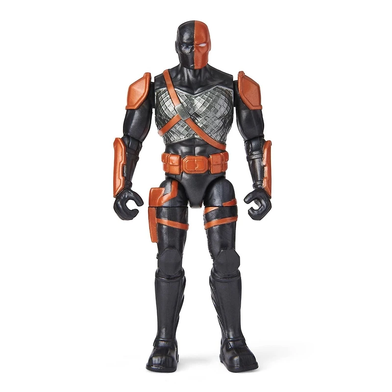 Batman, Figurine articulée Deathstroke de 10,2 cm avec 3 accessoires mystère, pour les enfants à partir de 3 ans