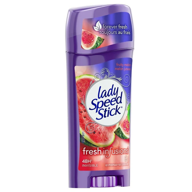 Antisudorifique/désodorisant Lady Speed Stick Fresh Infusions Melon Juteux, en bâton invisible 65g