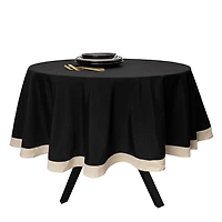 Thyme & Table Nappe ronde 70", noir et doré