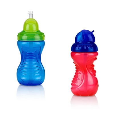 Gobelet en plastique pour tout-petits Flip-it™ de Nûby™, à paille souple en silicone