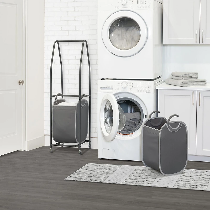 neatfreak! Trieuse à linge verticale à 2 niveaux sur roulettes avec paniers à linge et technologie de réduction des odeurs EVERFRESH®