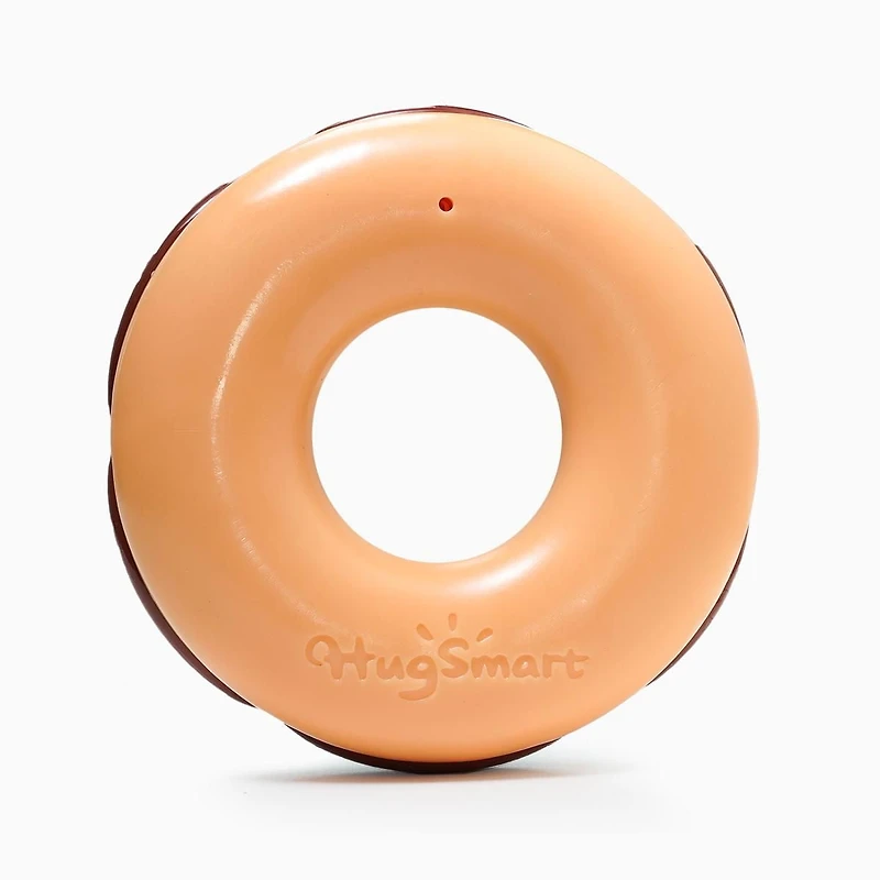Hugsmart Donut au chocolat Jouet en caoutchouc TPR pour chien