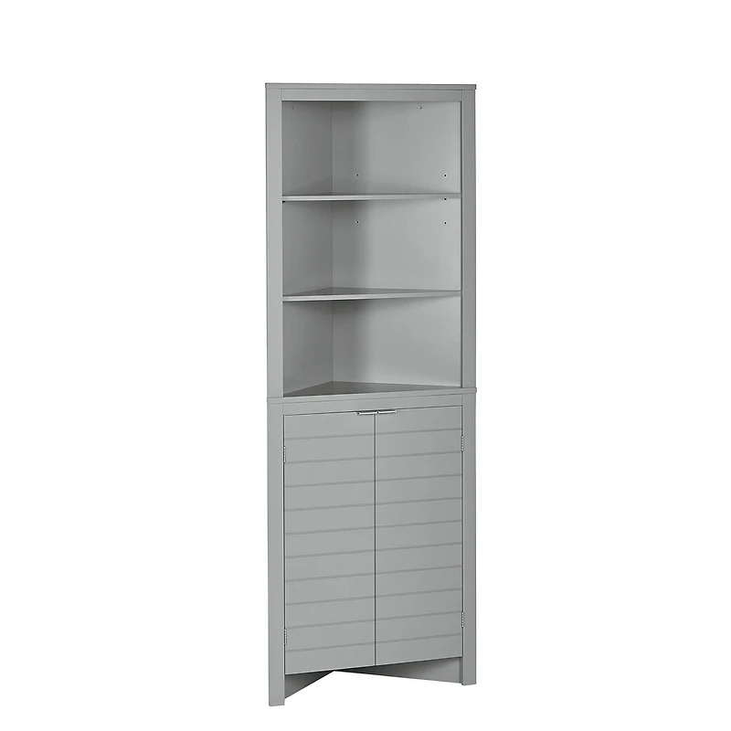 Madison Collection Maison RiverRidge® Grande Armoire d'angle, 16,88 po. (long) x 23,31 po. (larg)x 63,88 po. (haut), gris