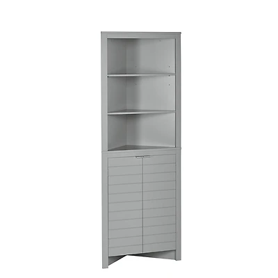 Madison Collection Maison RiverRidge® Grande Armoire d'angle, 16,88 po. (long) x 23,31 po. (larg)x 63,88 po. (haut), gris