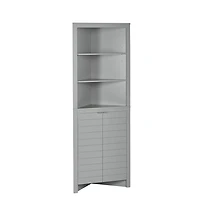 Madison Collection Maison RiverRidge® Grande Armoire d'angle, 16,88 po. (long) x 23,31 po. (larg)x 63,88 po. (haut), gris