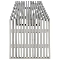 Vixey Medium Bench in Chrome, Metal Bench, Brushed Bench in Chrome, Medium Metal Bench, Entry Bench, Metal Modern Bench in Brushed finish