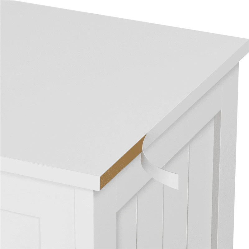FullFurnique Wooden Freestanding Bathroom Floor Cabinet with 4 Drawers, White