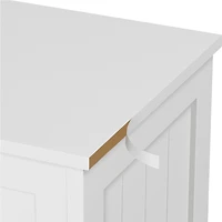 FullFurnique Wooden Freestanding Bathroom Floor Cabinet with 4 Drawers, White