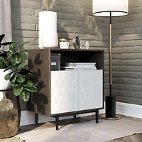 CosmoLiving par Cosmopolitan Olivia Armoire de rangement, chêne gris