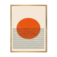 Designart Compositions géométriques minimales de formes élémentaires XIII ART MURAL À CADRE FLOTTÉ