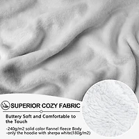 Sweat à capuche portable Marina Decoration avec manches et poche géante, couverture à capuchon surdimensionnée en peluche confortable pour adultes