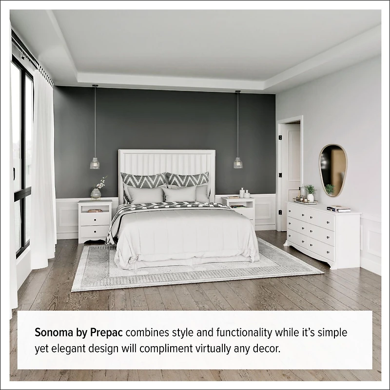 Prepac Monterey White Children’s 6-Drawer Dresser