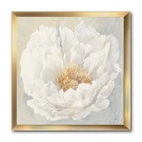 Designart Pivoine blanche sereine Art mural encadr