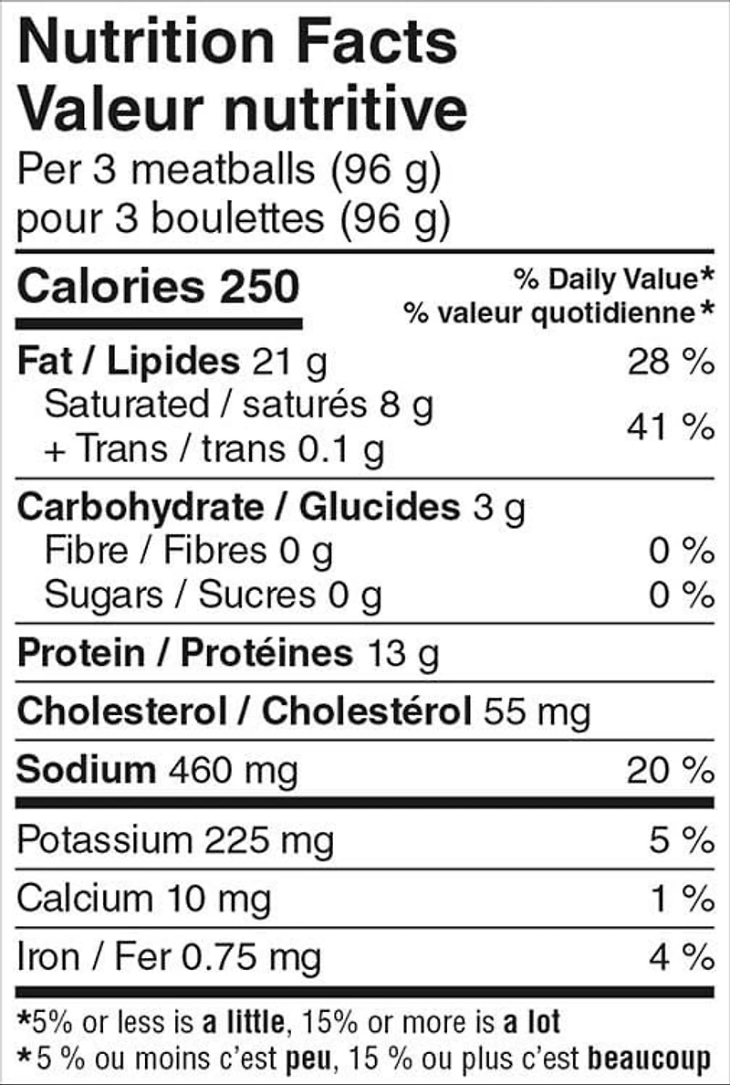 Boulettes non cuites de porc style maison à l'italienne Great Value 1 kg