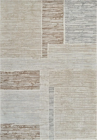 Rug Branch Nomad Abstract Indoor Area Rug, Beige Brown, Modern - Living Room, Bedroom, Dining Room, and Kitchen