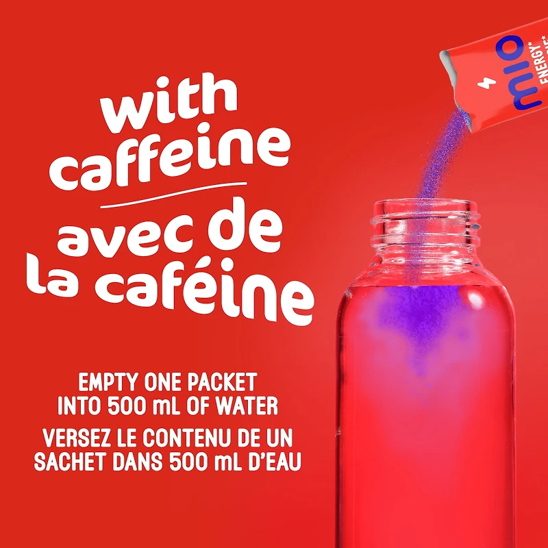 mio Energy Grape Energy Drink Mix, 3.3 g Packets, 10 ct Box, 10pk