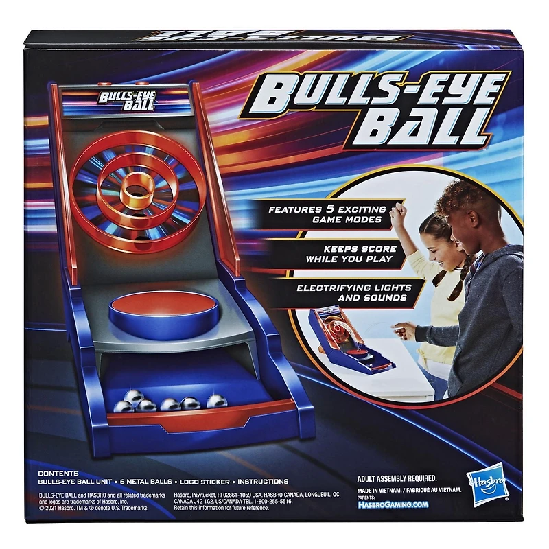Jeu Bulls-Eye Ball pour enfants à partir de 8 ans, jeu électronique actif pour 1 ou plusieurs joueurs avec 5 modes (Version Anglaise)