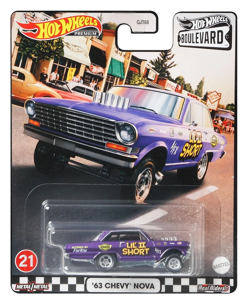 Hot Wheels Boulevard Chevy Nova GT, véhicule en métal moulé sous pression à l’échelle 1:64