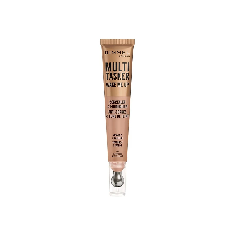 Correcteur et Fond de teint Multi-Tasker Wake Me Up, Illumine, Corrige, Couvrance modulable, Fini lumineux, Formule végétalienne énergisant 2-in-1