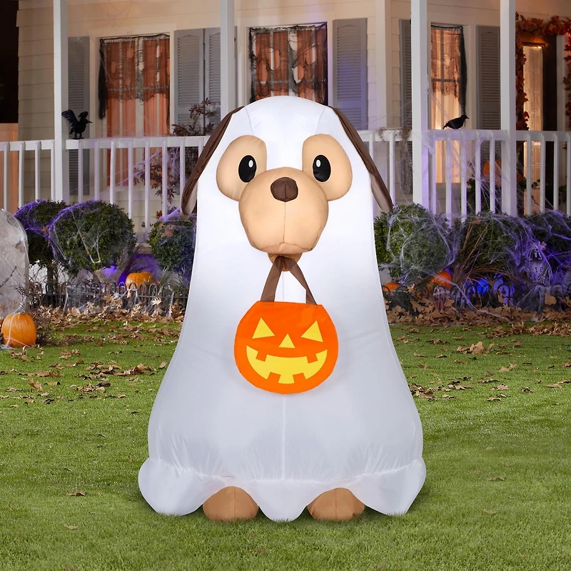 Airblown Beagle Dog in Ghost Costume